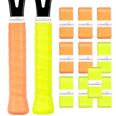 Imagem de KUZAW Pacote com 10 fitas adesivas para raquete de tênis – Almofada aderente antiderrapante absorvente de suor para tênis, pickleball, raquetes de padel, golfe, beisebol, morcego, fita universal (5X