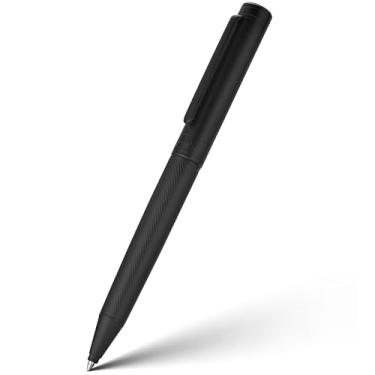 Imagem de MCNTEIK Caneta de gel floresta preta fosca, design de textura de superfície requintado, refil de tinta preta, conjunto de presente chique para homens e mulheres, retrátil, assinatura comercial