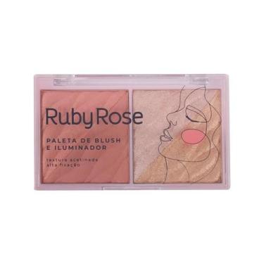 Imagem de Paleta de blush e iluminador ruby rose fancy hb-7533-2 11,4g