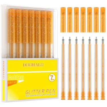 Imagem de DOOHALO Caneta dourada com glitter de gel compatível com Cricut Maker 3/Maker/Explore 3/Air 2/Air Gel Gollter Marcadores com pontas variadas para desenho