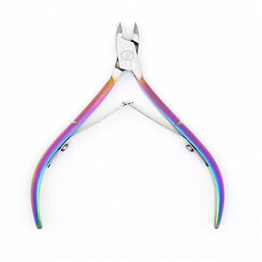 Imagem de Tesoura de cutícula de aço inoxidável, aparas de unha de aço, conjunto de três peças para corte de unhas, Multi, BH01