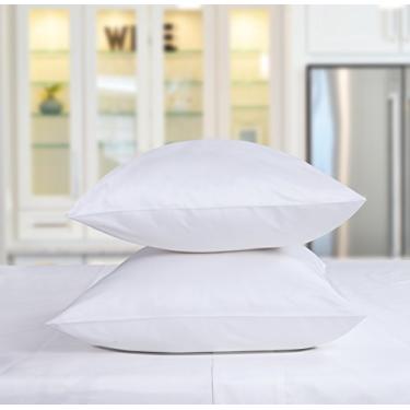 Imagem de Jogo de cama Threadmill Home Linen 300 fios 100% algodão, roupa de cama de luxo, conjunto de 4 peças, lençóis de cama, trama de cetim suave, king, branco, Branco, Standard Pillowcases