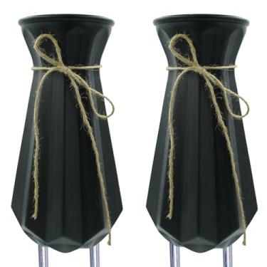 Imagem de Vasos de cemitério para túmulos de plástico durável suporte de flores com pontas de metal decoração de arco para lápides de cemitério, decorações de túmulo ao ar livre para presentes de memorial para