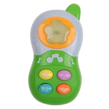 Imagem de Telefone celular Brinquedo De Atividades Bebês Crianças sons e luz - Verde