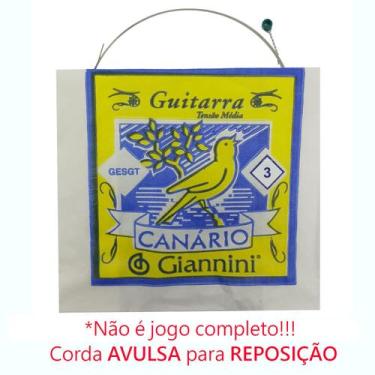 Imagem de Corda AVULSA guitarra 3a SOL 016 GIANNINI Canario