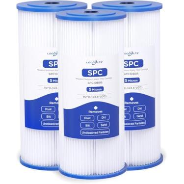 Imagem de Locofiltr Cartucho De Filtro Água Para Poço Sedimentos Plissado 5 Mícrons, 10 X 4,5, Toda A Casa, Compatível Com W5Cphd, Cp5-Bbs, Ecp5-Bb, 255490-43, Spc-45-1005, Fm-Bb-10-5, Spf-45-1005, Pe-F10B-5