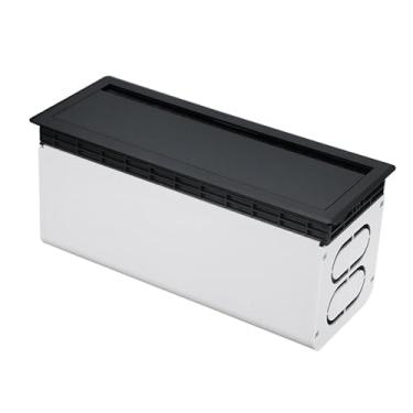 Imagem de Generic Flip escova caixa de cabo desktop fio organizador placa profissional economia espaço caixa cabo fio titular organizador para tvs mesa em casa, Preto