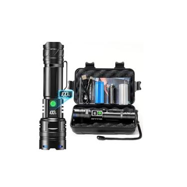 Imagem de Lanterna Tática Militar LED Mais Forte do Mundo Super Potência Alumínio de Aviação Sitio Fazendo Acampamento Pescaria