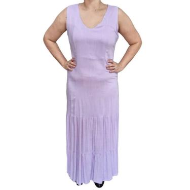 Imagem de Vestido Feminino Raio De Luz Longo MC Liso
