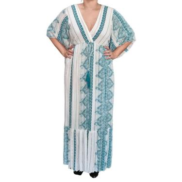 Imagem de Vestido Indiano Premium Longo Estampado UN