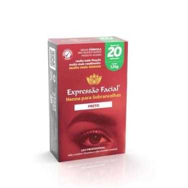 Imagem de Henna Para Sobrancelha Expressão Facial Preto 1,25g