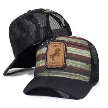 Imagem de Boné Country Linha Original Aba Curva Telinha Pampa's Country Masculin