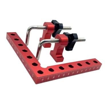Imagem de Generic Grampo de ângulo reto para marcenaria 14x14 cm, profissional, multiuso, resistente para construção de armários, ferramenta de posicionamento de cantos, 3 Pedaços