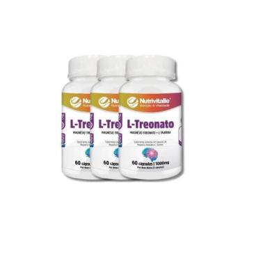 Imagem de Kit 03 L-Treonato 500Mg 60Caps Nutrivitalle