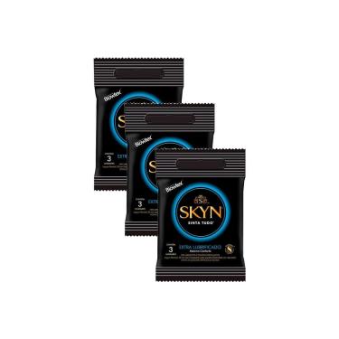 Imagem de Kit 3 Preservativo Blowtex Skyn Extra Lubrificado 3 Unidades
