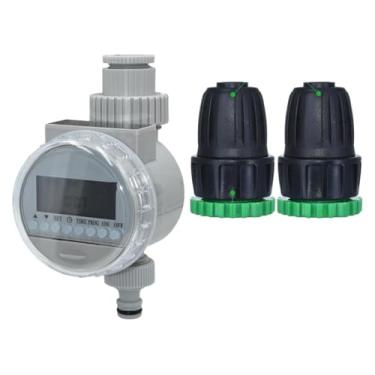 Imagem de BYYINGSUS Garden Solar Battery Powered Temporizador de irrigação por gotejamento Irrigação por gotejamento Sistema de controle eletrônico A-utomatic (temporizador LCD solar-e)