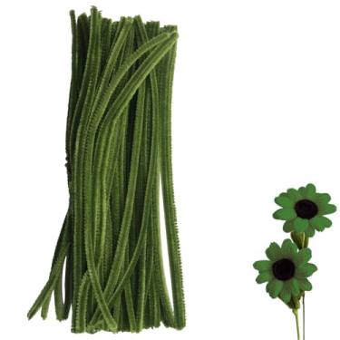 Imagem de Zorveiio 300 peças de limpeza de cachimbo suprimentos de artesanato a granel - verde, hastes de chenille difusas de 30 polegadas para artesanato DIY, decorações, Halloween, Natal, Dia dos Namorados