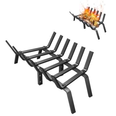 Imagem de SOFRON Grade de lareira, suporte de lenha de aço durável para queima eficiente, 53 cm