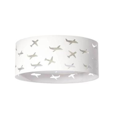 Imagem de Luminária Infantil Plafon Aviões Duplo Branco 40x16 - Tom Luz