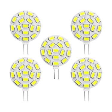 Imagem de Kit 5 Lâmpadas 15 Leds G4 12V 24v Branco Quente - REI MARINE