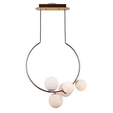 Imagem de PENDENTE NERO DOURADO E BRANCO (C)60CM (L)30CM (A)69CM 5XG9 50W