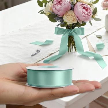 Imagem de Conjunto de fita larga para decoração de casamento para decoração de mesa de recepção de cerimônia para esposa, mãe, 1 peça (verde)