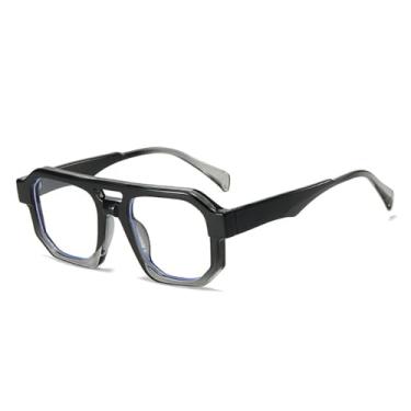 Imagem de Óculos de Sol Femininos com Ponte Dupla e Lentes Degradê Transparentes, Estilo Punk Masculino, Proteção UV400, Ideais para Esportes ao Ar Livre, Corrida e Ciclismo, nas Cores Preto, Cinza e Transparen