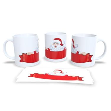 Imagem de Caneca de Natal com Estampa Natalina, Porcelana Branca, Design Festivo com Trenó e Renas, Decoração para Casa e Escritório, Presente (18)