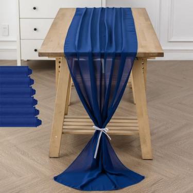 Imagem de Table Runner flohar Chiffon 29x300cm Sheer Romantic Blue