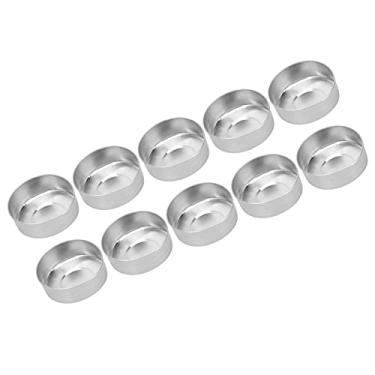 Imagem de Domary Concha de Vela de Alumínio, Base de Vela para Fazer Velas de chá, Adequada para Soja, Parafina, Cera de Abelha, Cera de Palma, Manteiga, Seguro de Usar, Com Caixa Não Tóxica,