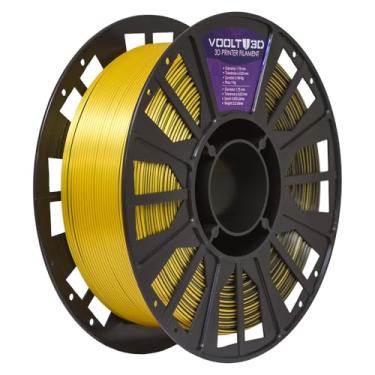 Imagem de Filamento PLA Duo Color Shadow 1kg, 1.75Mm, PLA com Efeito de Sombreamento, Para Impressoras 3D FDM, Nacional Voolt3D (Shadow Dourado e Preto V-Silk)
