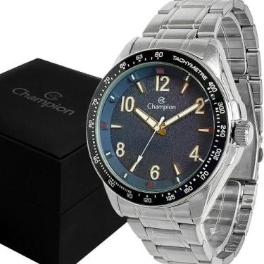Imagem de Relógio Champion Masculino Prata Analógico Original Garantia