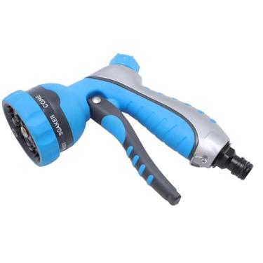 Imagem de AUNMAS Pulverizador Manual de Alta Pressão, Plástico ABS, Bico de Mangueira de água de 8 Padrões, Pulverizador Ergonômico Leve e Durável para Irrigação de Gramado de Jardim