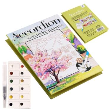 Imagem de Kit de aquarela | Materiais dobráveis para colorir de desenho, marcadores de de arte de cor de água | para crianças, meninos, meninas, artistas iniciantes, adultos, artesanato, diário, casa