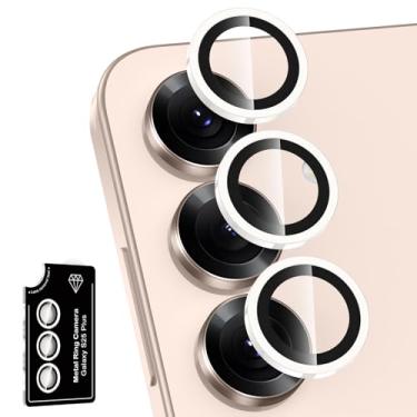 Imagem de Avocase Protetor de lente para câmera Samsung Galaxy S25 Plus, capa de lente de vidro temperado com anel de metal individual, [forte adsorção] Capa de lente transparente HD ultrafina resistente a