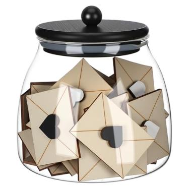 Imagem de Qinyoung Mini envelope de madeira para decoração de Dia dos Namorados em jarra, casa de fazenda, decoração de mesa de madeira rústica, coração, envelope doce, placa de madeira, mesa de centro de mesa