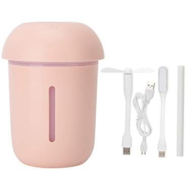 Imagem de CUOFYUNL 200ml Umidificador de ar Plugue USB Óleo Difusor Portátil Fabricante de névoa de cogumelo de íon negativo (Umidificador de cogumelo rosa)