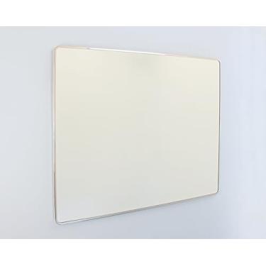 Imagem de Espelho de parede Austin Farmhouse 76.2 cm x 91.4 cm sobre pia espelho de banheiro, vidro temperado "prata" espelho arredondado, ótimo para corredor/entrada/quarto, pendurado horizontal/retrato