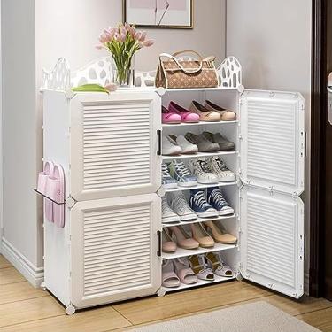 Imagem de NRNQMTFZ Armário de sapatos de 9 níveis, armazenamento organizador de prateleira de sapatos sem bambu, organizador de sapatos com prateleira de armazenamento de sapatos, para entrada, corredor
