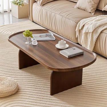 Imagem de Mesas de centro de madeira para sala de estar, mesa central simples moderna, mesa de centro moderna, mesa lateral de sofá, mesa de centro de fazenda, para sala de estar, quarto, escritório, varanda