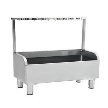 Imagem de Pia de esfregão comercial de aço inoxidável grande capacidade para pia de limpeza de piso adequada, pia interna e externa, pia de lavanderia (120 cm/47,2 pol.)