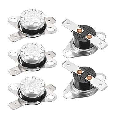 Imagem de Generic Termostato KSD301 105°C/105.0 °C 10A Normalmente Fechado N.C Ajuste Interruptor de Temperatura do Disco de Pressão para Microondas, Forno, Cafeteira, 5 peças, Material de Baquelite