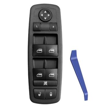 Imagem de Interruptor de janela Master Power Lado do motorista compatível com Dodge Dart 2013-2016, Chrysler 200, 2014-2016 Jeep Cherokee, botão de controle da janela dianteira esquerda 68271203AB 56046553AB