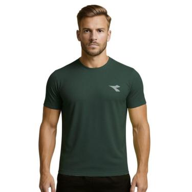 Imagem de Camiseta Diadora Small Logo Masculina - Verde Escuro XGG-Masculino