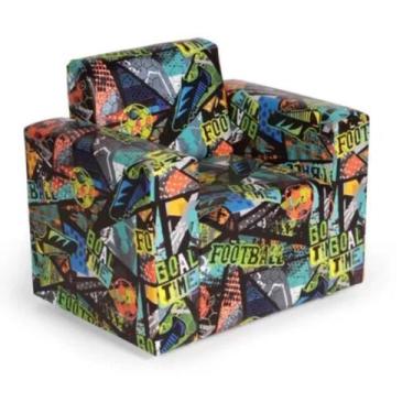 Imagem de Poltrona Infantil Temática Preebel Football, Natural, football