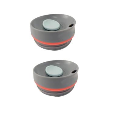 Imagem de Tampa deslizante de substituição compatível com Owala SmoothSip 567 g 340 g, acessórios à prova de vazamento, tampa superior compatível com Owala SmoothSip Slider copo de café de 340 g 590 ml (cinza)