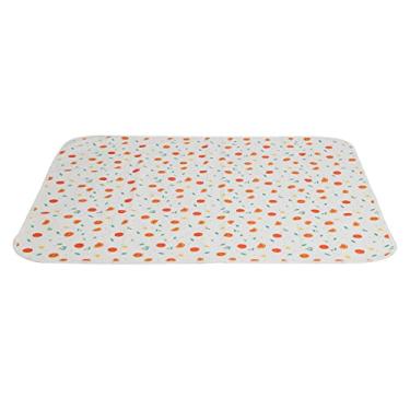 Imagem de Cryfokt Almofada de Mudança Lavável Impermeável do Forro Absorvente Macio Fralda para Acessórios do bebê, Algodão 80x100cm (Estilo laranja doce)