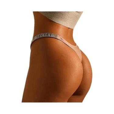 Imagem de Calcinha Sexy Feminina Com Strass E Diamantes, Tanga De Baixa Cintura,
