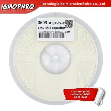 Imagem de Capacitor Cerâmico Multicamadas SMD 0603 50V 0.5pF-22uF 10NF 100NF 1UF