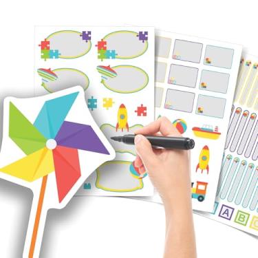 Imagem de Etiqueta Escolar Neutra com TAG + Caneta (Brinquedos, Kit de Etiquetas)